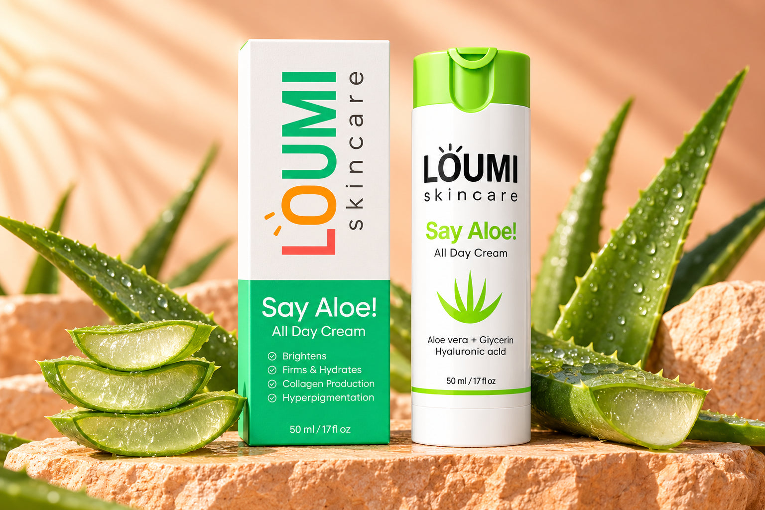 Say Aloe bottle and box